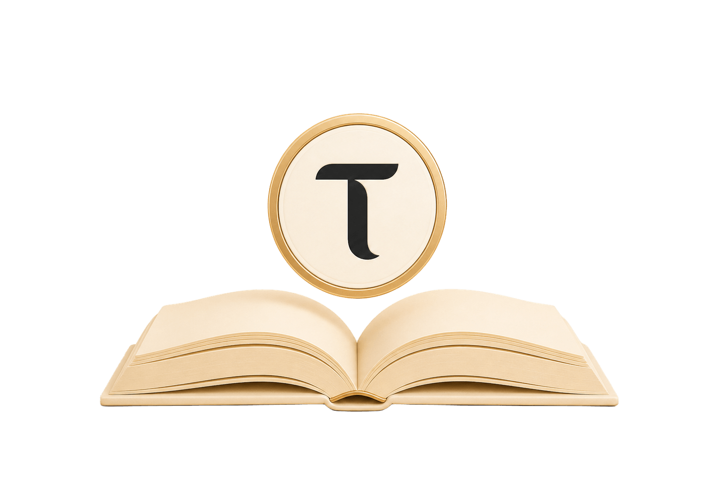 An open learning book with the official TAO mark
